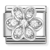 Nomination Composable Classic Link 330322/06 Daisy in 925 Silver & White CZ
